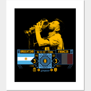 Argentina / Messi - World Champion 2022 Qatar (Gold) Posters and Art